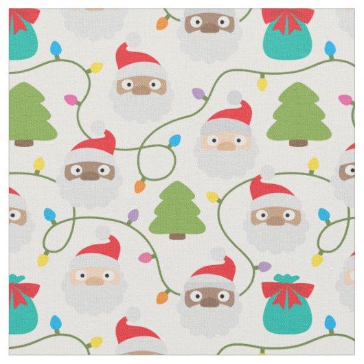 Santa Clauses Muster Stoff (Nahaufnahme)