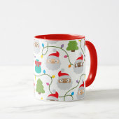 Santa Clauses Muster Tasse (VorderseiteRechts)