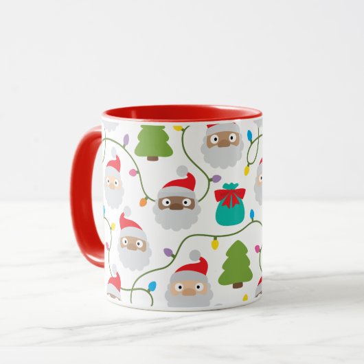 Santa Clauses Muster Tasse (Vorderseite Links)