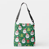 Santa Clauses Muster Tragetaschen Mit Langen Trägern (Rückseite)