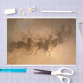 Santa Claus's Rentier von William Holbrook Beard Seidenpapier (Handwerk)
