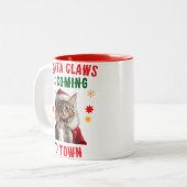 Santa Claws Cat Christmas Tasse (Vorderseite Links)