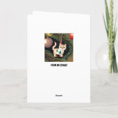 Santa Claws Cat Lover Funny Christmas Holiday Karte (Rückseite)