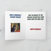 Santa Claws Cat Lover Funny Christmas Holiday Karte (Innenseite)