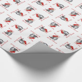 Santa Claws CAT Wrapping Paper Geschenkpapier (Ecke)