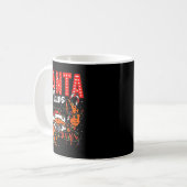Santa Claws Christmas Funny Crab Lights Holiday Ca Kaffeetasse (Vorderseite Links)