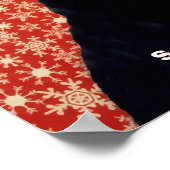 Santa "Claws" Claus Funny Black Cat Poster Art (Ecke)