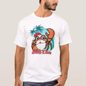 Santa Claws Crab Crustacean Weihnachten T-Shirt (Vorderseite)