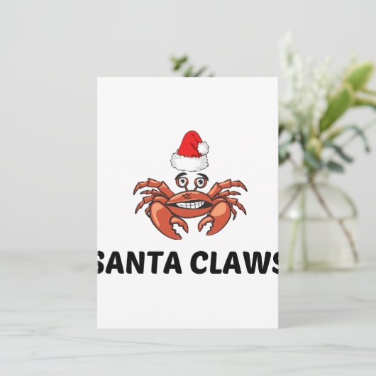 SANTA CLAWS FEIERTAGSKARTE (Stehend Vorderseite)