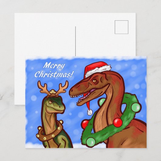 Santa Claws Feiertagspostkarte (Vorne/Hinten)