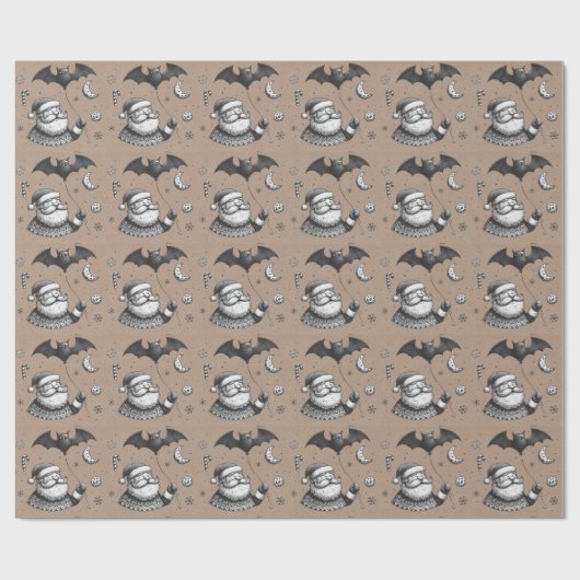 Santa Claws Geschenkpapier (Flach)