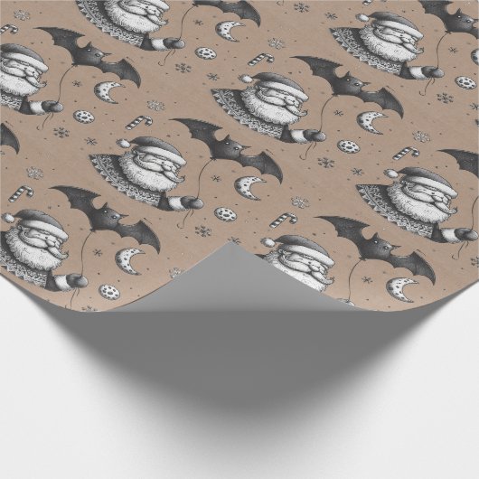 Santa Claws Geschenkpapier (Ecke)