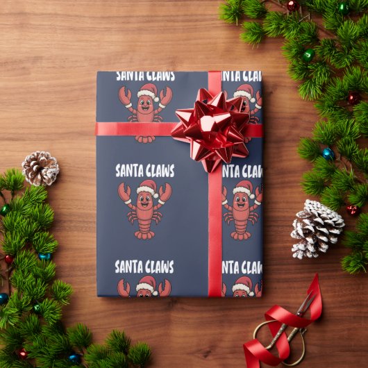 Santa Claws Hummer Geschenkpapier (Feiertagsgeschenk)
