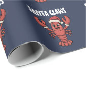Santa Claws Hummer Geschenkpapier (Rolleneckpunkt)