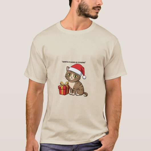 Santa Claws is ComingC hristmas Cat T-Shirt (Vorderseite)
