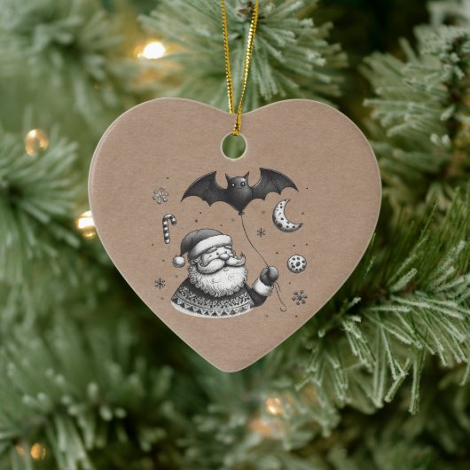 Santa Claws Keramik Ornament (Baum)
