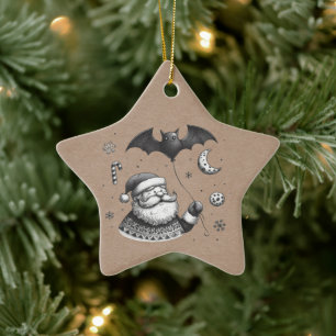 Santa Claws Keramik Ornament