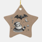 Santa Claws Keramik Ornament (Vorne)