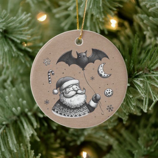 Santa Claws Keramik Ornament (Baum)