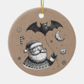 Santa Claws Keramik Ornament (Vorne)