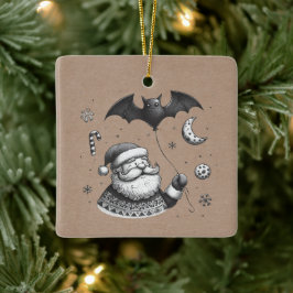 Santa Claws Keramikornament