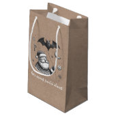 Santa Claws Kleine Geschenktüte (Rückseite Schrägansicht)