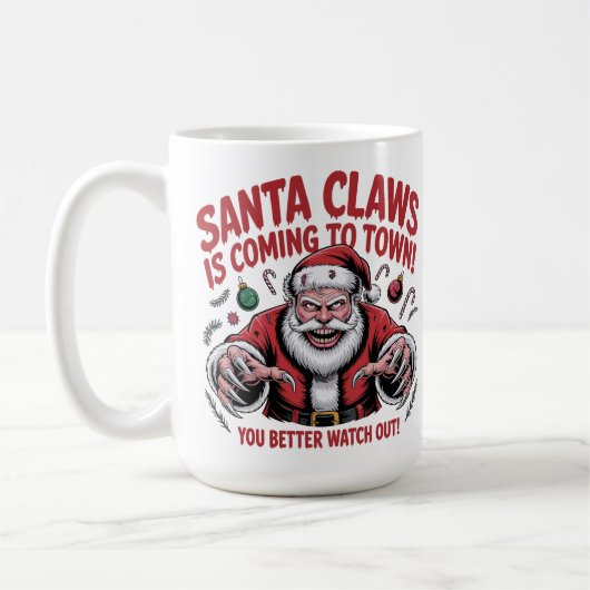 Santa Claws kommt in die Stadt Kaffeetasse (Links)