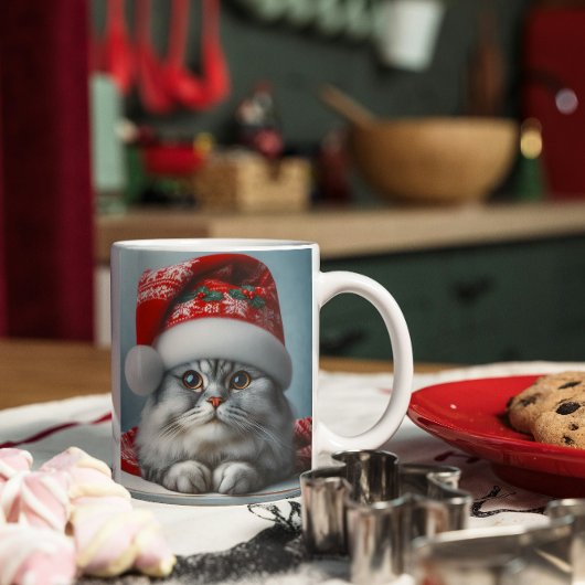 Santa Claws kommt in Town - festliche Kitty Cat Kaffeetasse