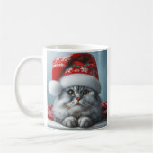 Santa Claws kommt in Town - festliche Kitty Cat Kaffeetasse (Links)