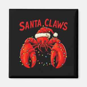 Santa Claws Lustiger Weihnachts-Hummer Mit Lichter Magnet