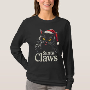 Santa Claws – Lustiges Schwarzkatzen-Weihnachtsdes T-Shirt