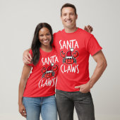 Santa Claws New England Crab Funny Christmas T-Shirt (Unisex)