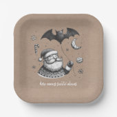 Santa Claws Pappteller (Vorderseite)