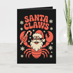 Santa Claws Weihnachten Hummer Zuckerstange Xmas H Karte