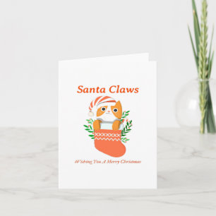 Santa Claws wünscht Ihnen ein frohes Weihnachtsfes Karte