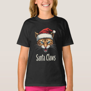 Santa Claws wütende Katzenweihnachten - Lustiges W T-Shirt