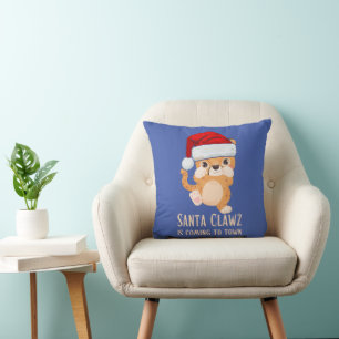 SANTA CLAWZ KOMMT IN DIE STADT MIT lustigen Weihna Kissen