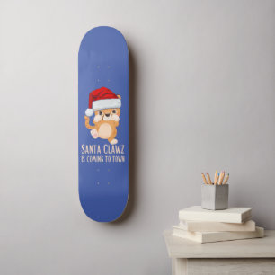 SANTA CLAWZ KOMMT IN DIE STADT MIT lustigen Weihna Skateboard