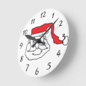 Santa Clock Runde Wanduhr (Winkel)