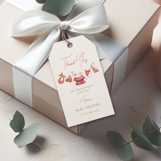 Santa Clothes Winter Boy Baby Dusche Vielen Dank Geschenkanhänger