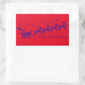 Santa Cloud Rechteckiger Aufkleber (Tasche)