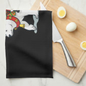 Santa-Clubs, die Eisbär fahren Geschirrtuch (Viertel Falte)