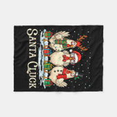 Santa Cluck Chicken Christmas Farm Animal Funny Fleecedecke (Vorderseite (Horizontal))