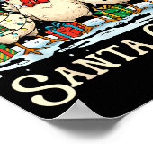 Santa Cluck Chicken Christmas Farm Animal Funny Poster (Ecke)