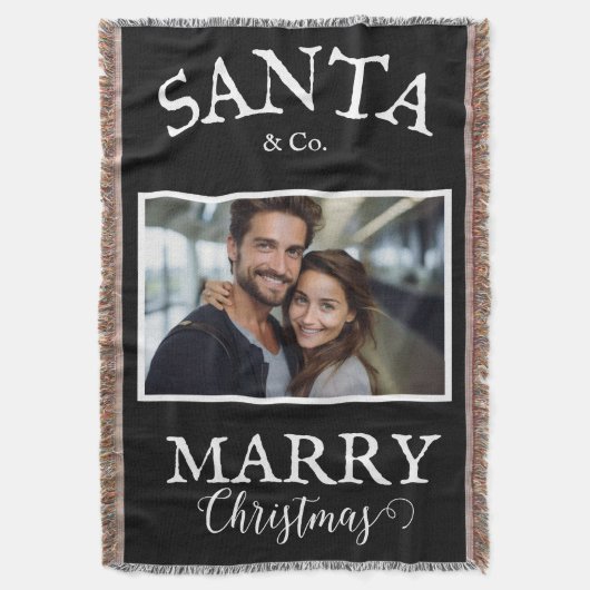 Santa & Co heiraten Weihnachtsbaum Blanket Decke (Vorderseite Vertikal)