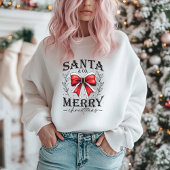 Santa & Co Merry Christmas Bow Sweatshirt