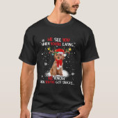 Santa Cockapoo Reindeer Light T-Shirt (Vorderseite)
