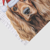Santa Cocker Spaniel Dog Festive Christmas Holiday Seidenpapier (Ausschnitt)