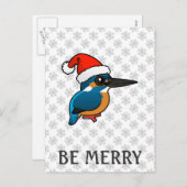 Santa Common Kingfisher Feiertagspostkarte (Vorne/Hinten)