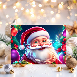 Santa congratulates you on Christmas Karte